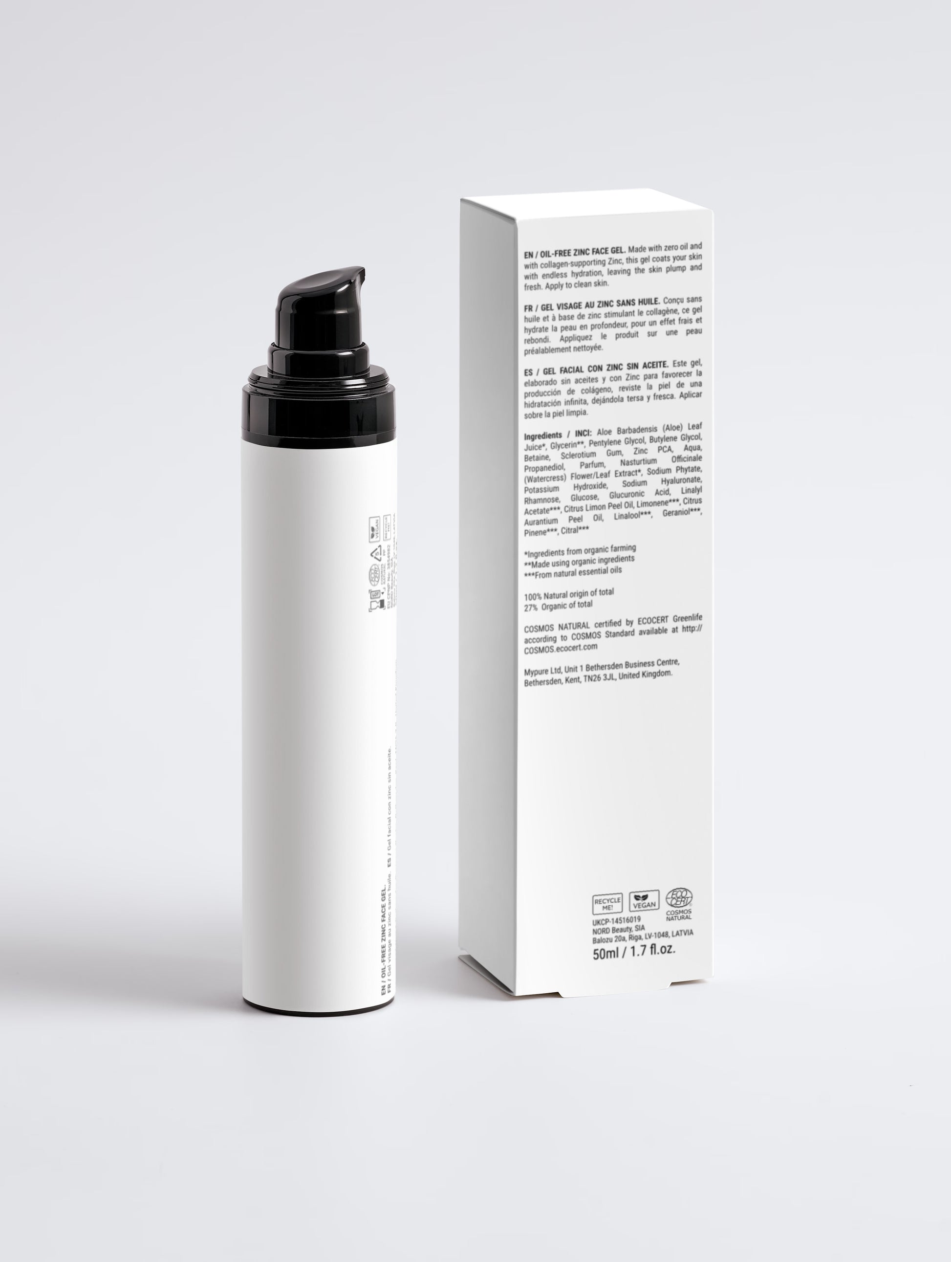 Oil-Free Zinc Face Gel for Men